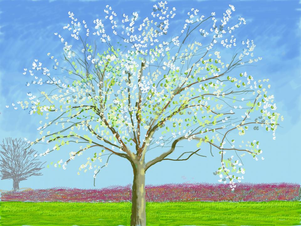 Cuadro en iPad No. 133, 23 de marzo 2020 © David Hockney