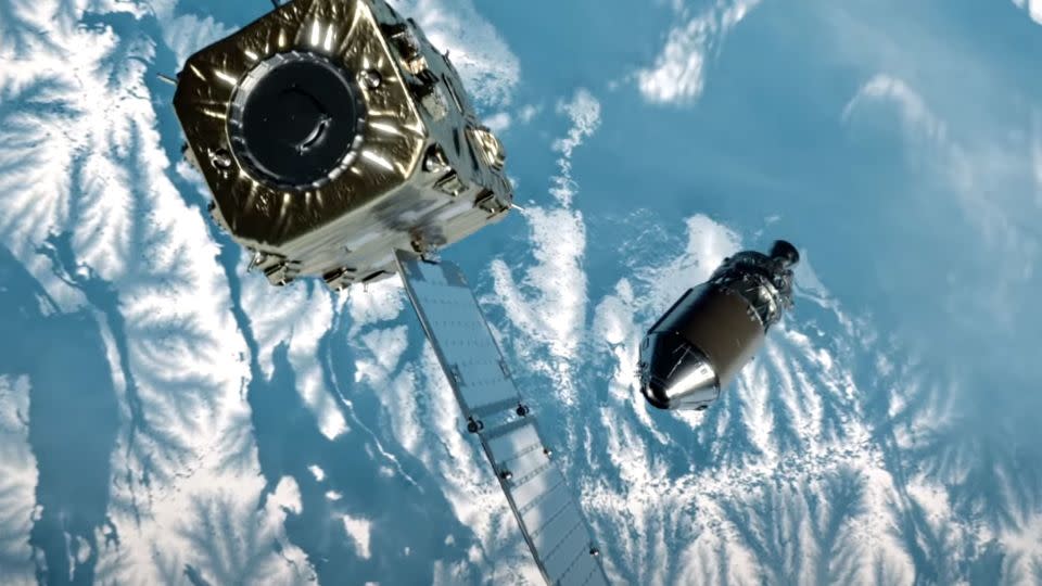 A depiction of Astroscale's "On Closer Inspection" mission, which aerospace company Rocket Lab launched on February 18. - Rocket Lab