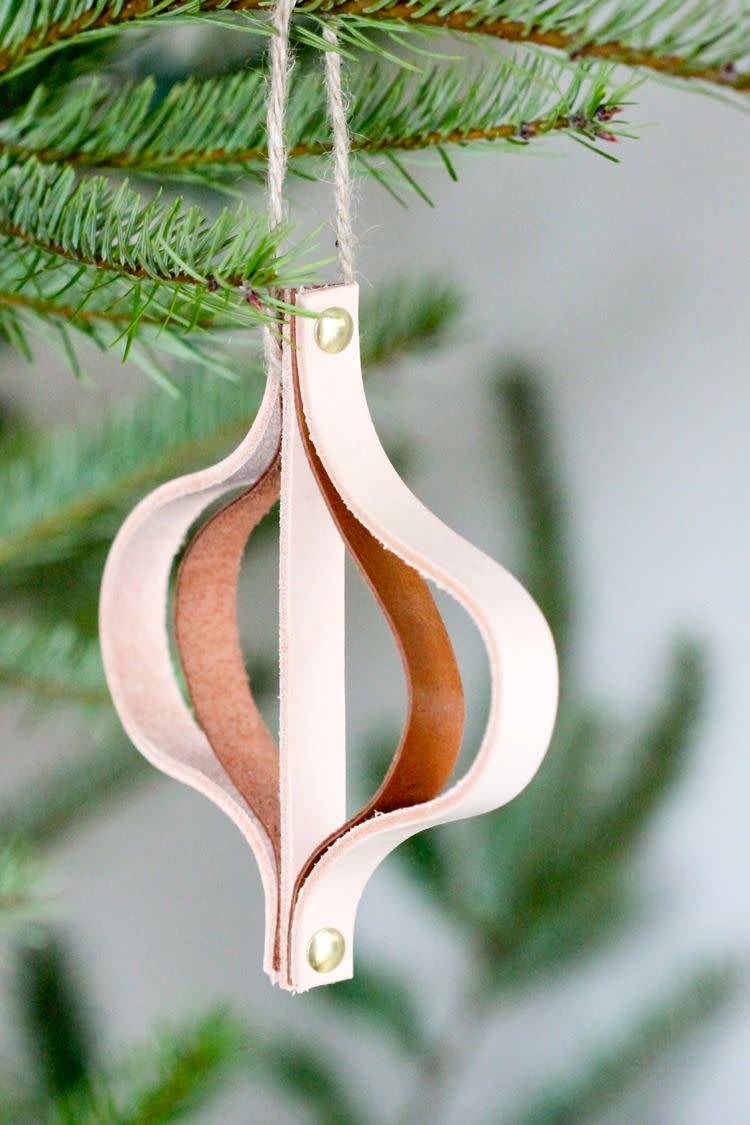 diy christmas ornaments leather ornaments