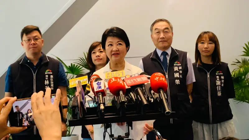 ▲訂於月底出訪美國的台中市長盧秀燕，今天宣布美西出訪4大目的。（圖／記者顏幸如攝，2024.07.16）