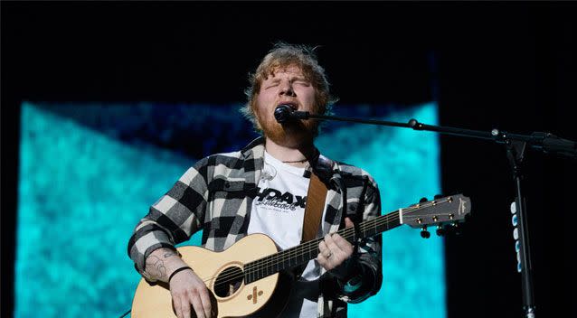 Ed Sheeran is currently on a tour of Australia. The star is pictured here at his Perth gig earlier this month. Source: AAP