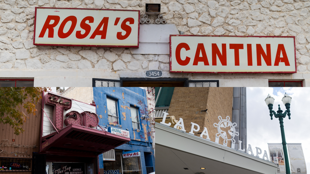 Rosa's Cantina located at 3454 Doniphan Drive (top), The Tap Bar & Restaurant located at 408 San Antonio Ave. (bottom left), Lapa Lapa Seafood & Drinks located at 304 Texas Ave. (bottom right).