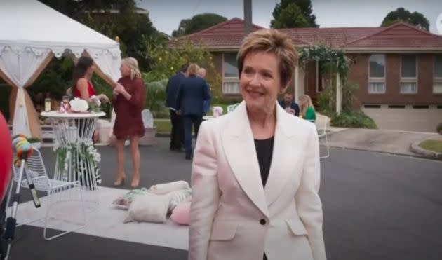 Susan Kennedy takes one last wander around Ramsay Street (Photo: Network 10)