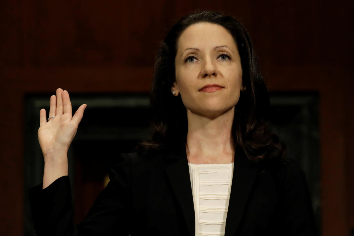 Allison Jones Rushing is about to become a U.S. circuit judge at the age of 36. She could be around for decades after President Donald Trump and Senate Majority Leader Mitch McConnell are gone. (Photo: Yuri Gripas / Reuters)