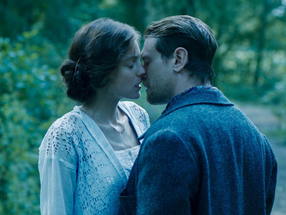 Emma Corrin and Jack O'Connell in "Lady Chatterley’s Lover."