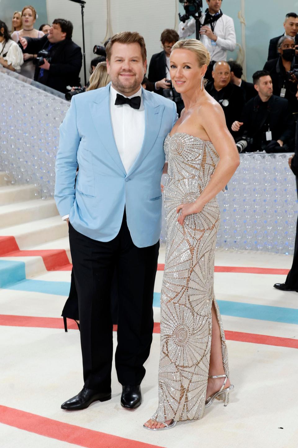 James Corden and Julia Carey attend the 2023 Met Gala.
