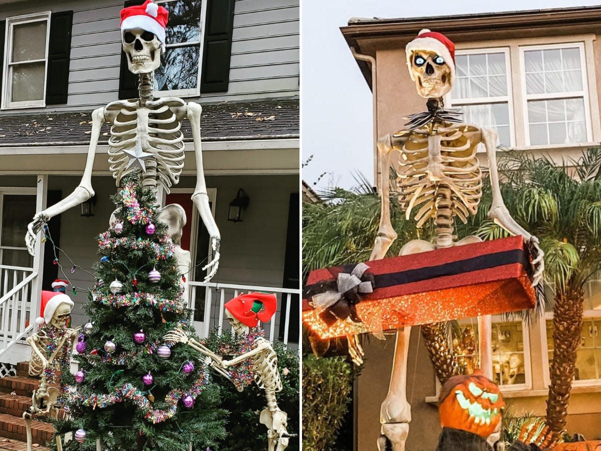 christmas halloween skeleton