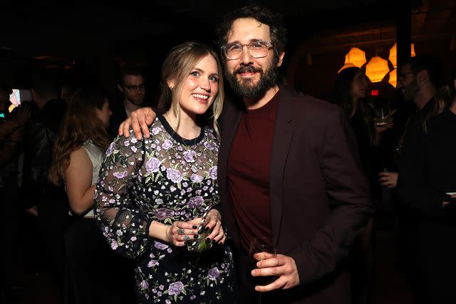 <p>Kevin Mazur/Getty Images</p> Natalie McQueen and Josh Groban