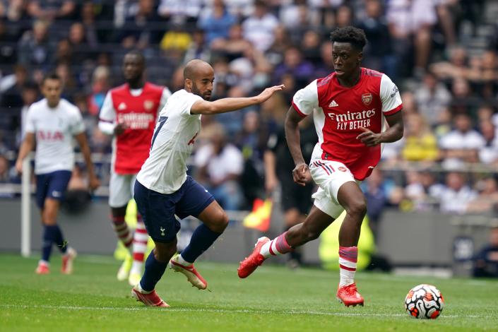 Lokonga in action for Arsenal (John Walton/PA)