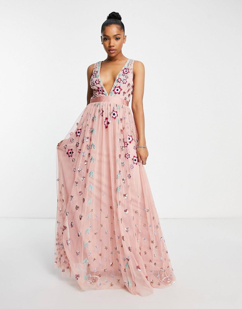 10) Embellished Maxi Dress