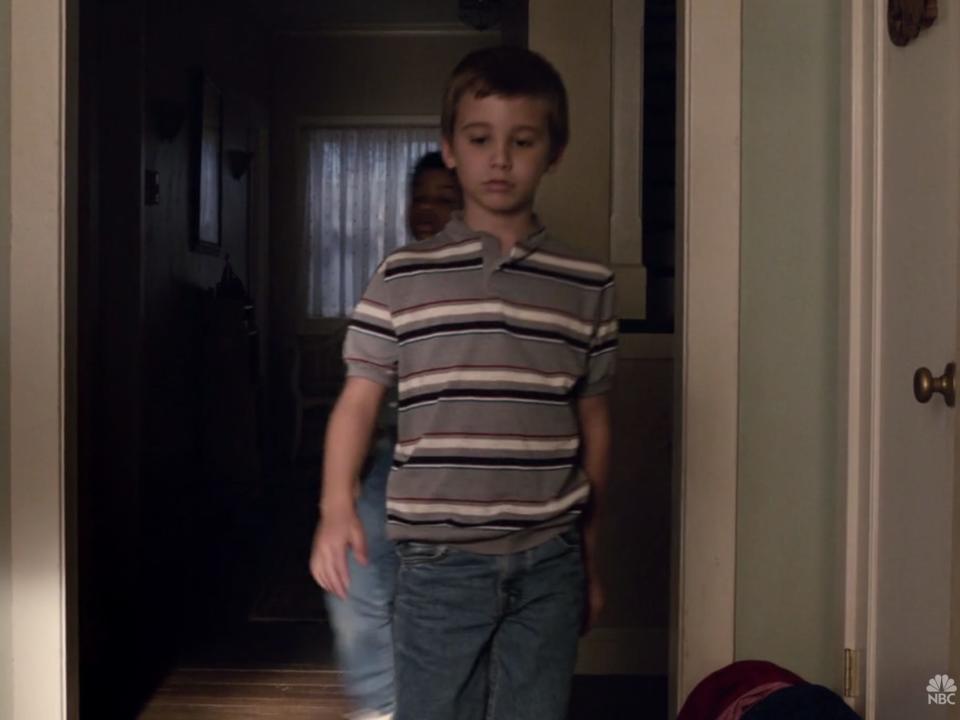 Parker Bates as young Kevin.