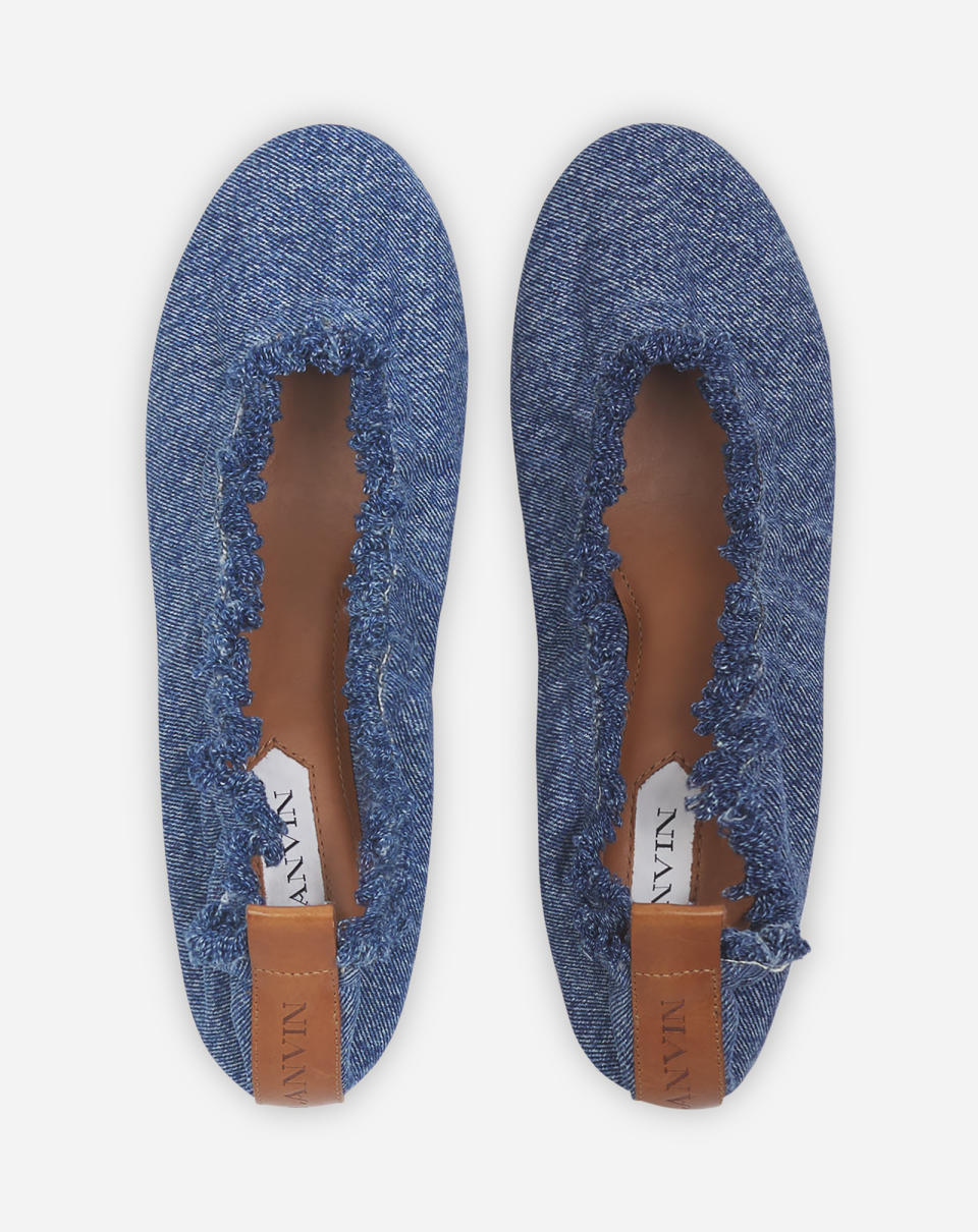 Lanvin The Ballerina Flat in Denim.