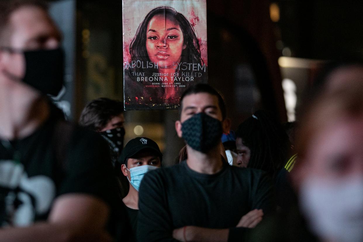 A protest in Breonna Taylor's name in New York City (REUTERS)