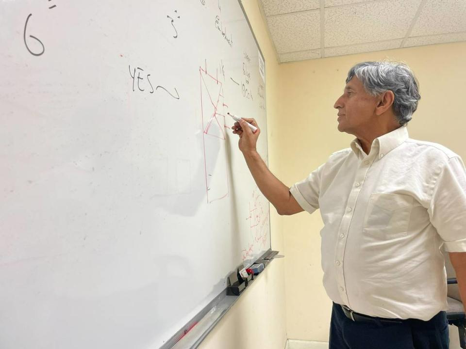 Waqar Ali, president of Hurricane Engineering and Testing in Doral, explains the physics behind storm-window material standards that are required in Miami-Dade County.