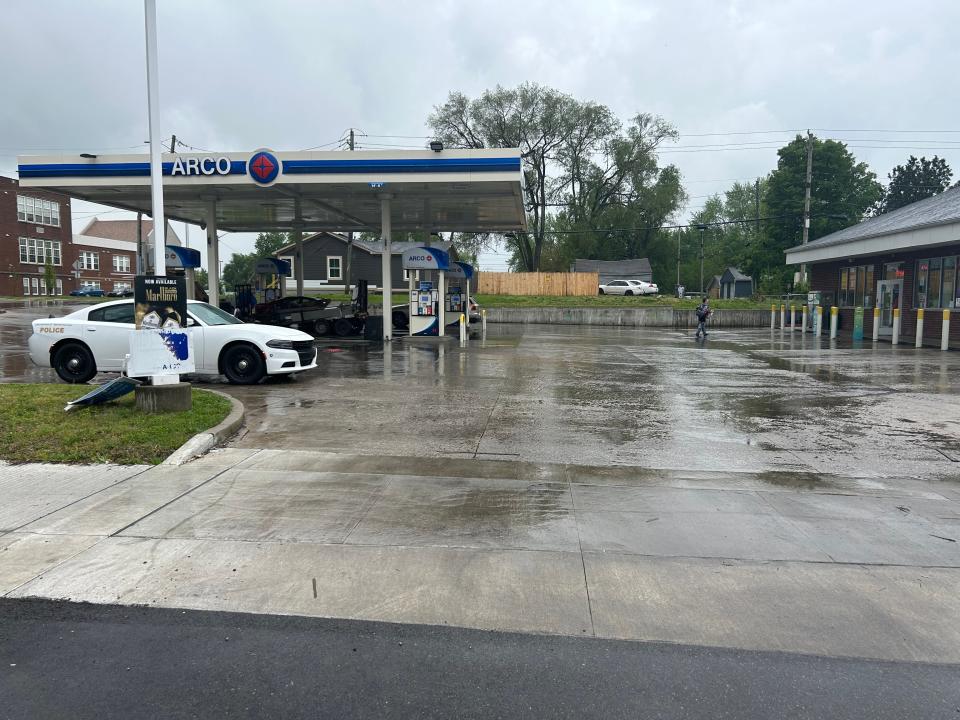 One man was killed in a carjacking that occurred at a gas station on the east side of Indianapolis just before 3 p.m. on April 29, 2024.