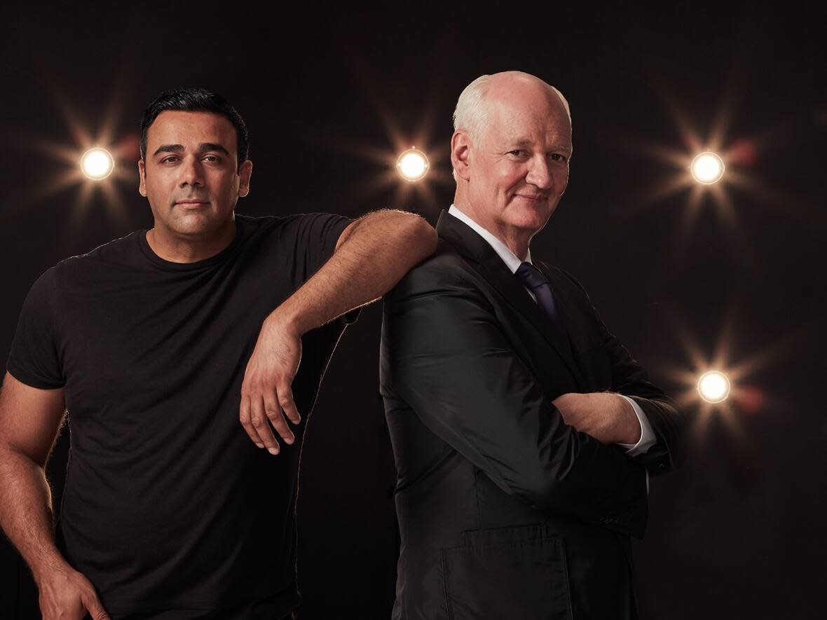 Colin Mochrie and master hypnotist Asad Mecci are bringing their show, Hyprov: Improv Under Hypnosis, to Windsor and Chatham stages tonight and on Feb. 18.  (Submitted by Aaron Cobb - image credit)