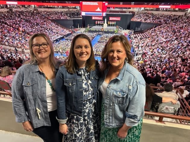 The author and Sue's daughters (from left): Cristene, Jessica and Cathy.