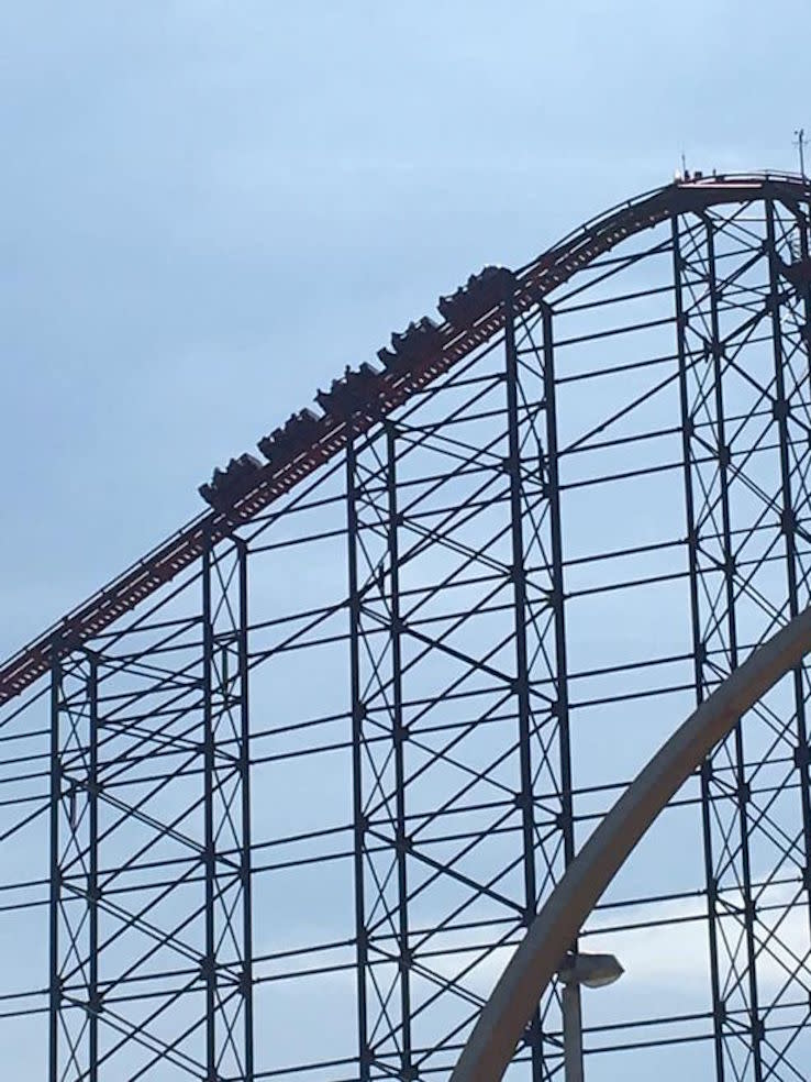 The Big One rollercoaster in Blackpool broke down on Sunday. (Reach)