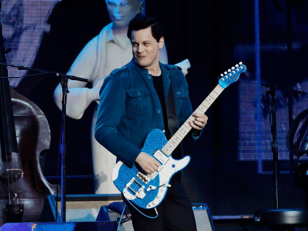 Jack White, shown here performing at an iHeartRadio festival on Jan. 14, named names in expressing his distaste for Trump glad-handers.