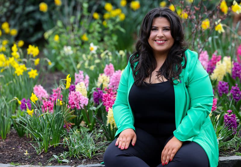 Emma Rooney poses for a picture in Merrion Square, Dublin