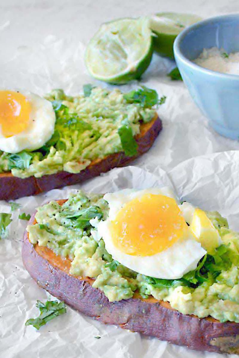 Soft-Boiled Egg Over Sweet Potato Toast