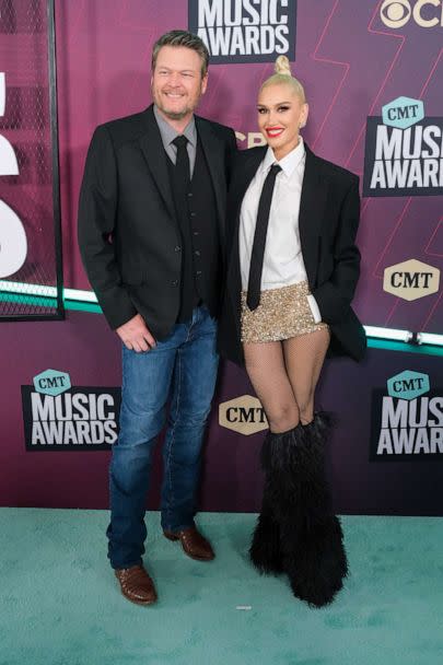 PHOTO: Blake Shelton and Gwen Stefani attend the 2023 CMT Music Awards at Moody Center, April 2, 2023, in Austin, Texas. (Hubert Vestil/WireImage via Getty Images)