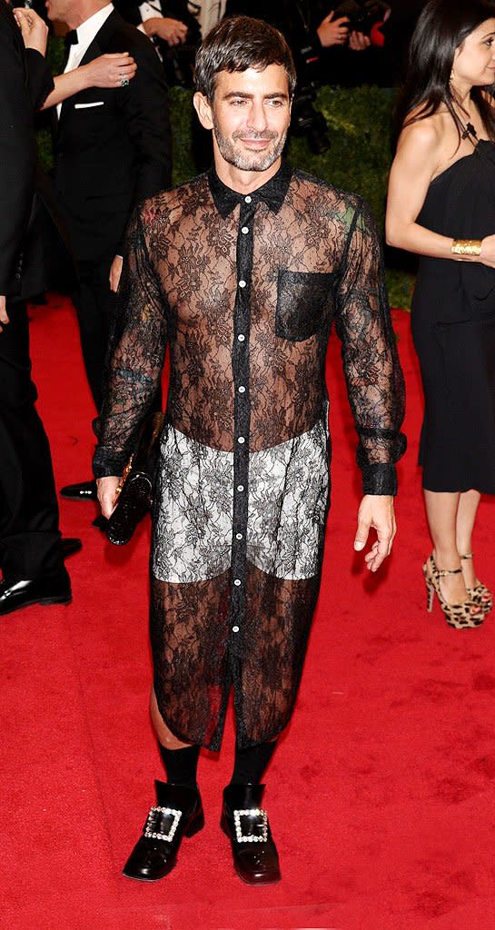 5. Marc Jacobs -- in Comme des Garcons -- at the Costume Institute Gala in NYC (5/7/2012)