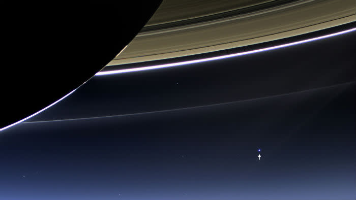 Earth and the Moon 'Photobomb' Saturn in This New NASA Picture