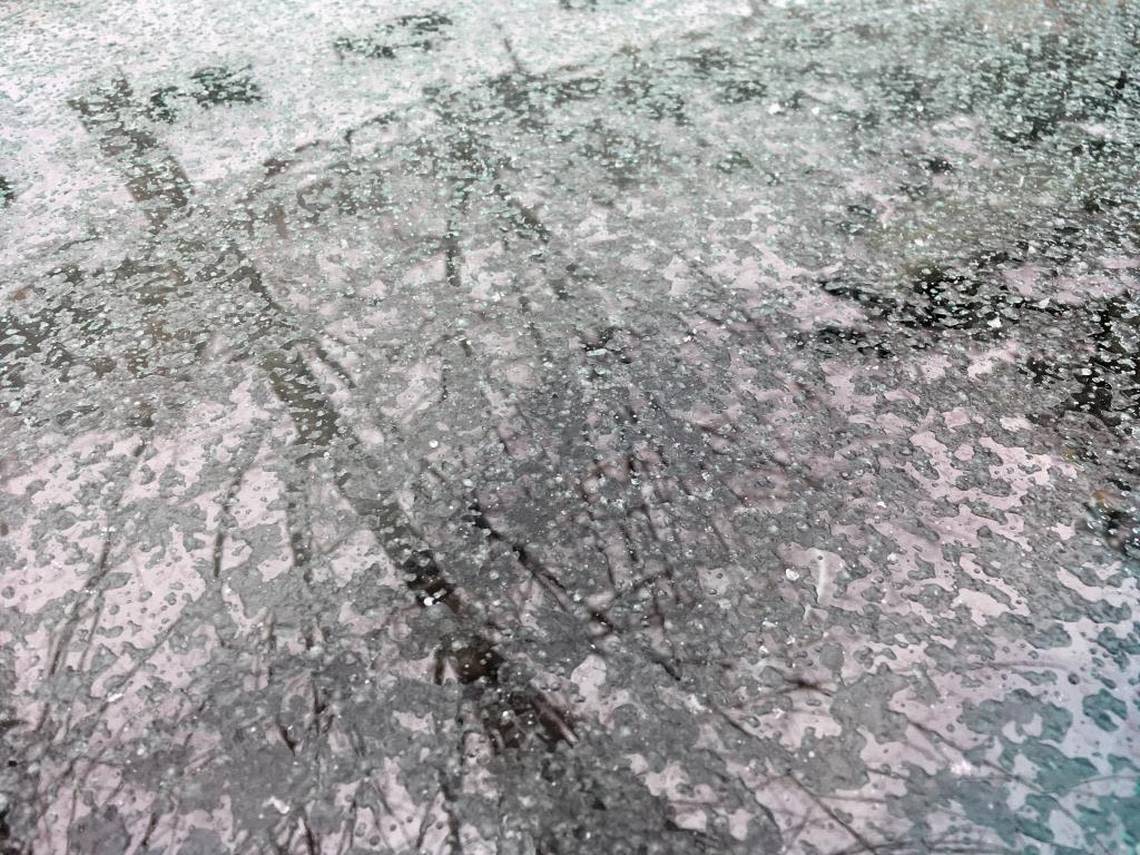 Freezing rain is possible in the Tri-Cities and much of central and eastern Washington on Wednesday. A car windshield pelted with freezing rain is shown.