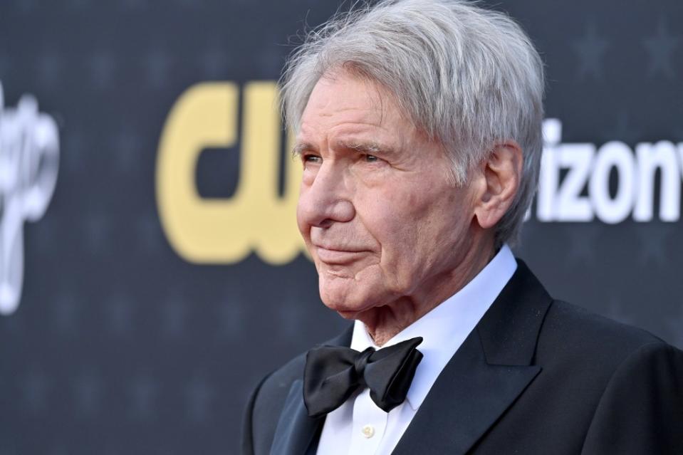 January 2024: Harrison Ford attends the 29th Annual Critics Choice Awards in LA. FilmMagic