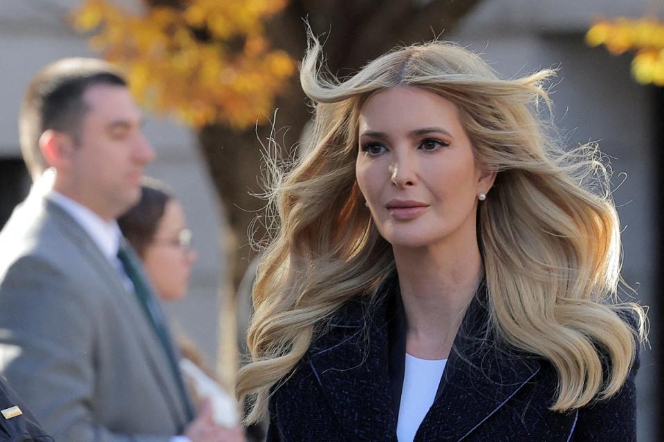 Ivanka Trump arrives at the courthouse to give testimony in the Trump Organization civil fraud trial (REUTERS)