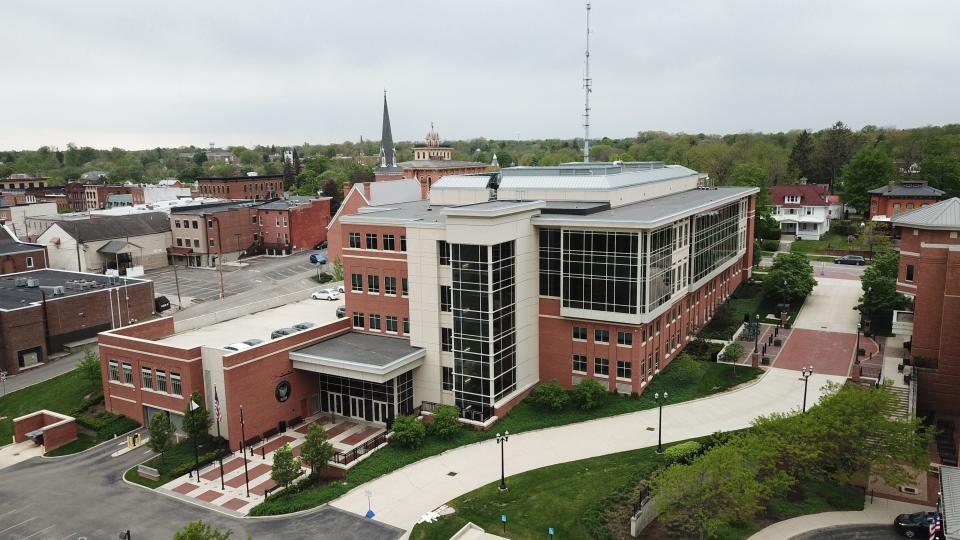 The Delaware County Courthouse, also known as the justice center, 117 N. Union St,