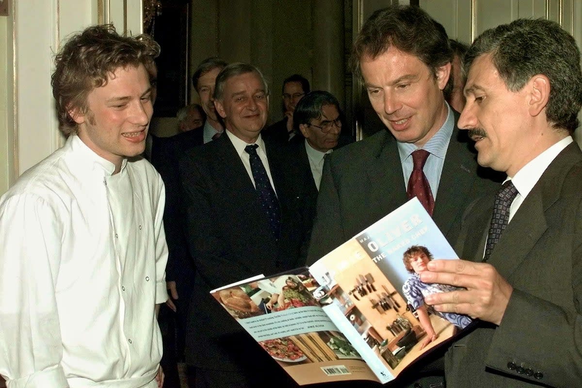 Success story: ‘The Naked Chef’ proved so popular that Oliver was invited to Downing Street by Tony Blair (AFP via Getty)