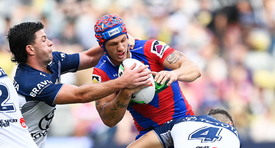 Seen here, Kalyn Ponga in action against the Cowboys in the round two of the NRL in 2024.