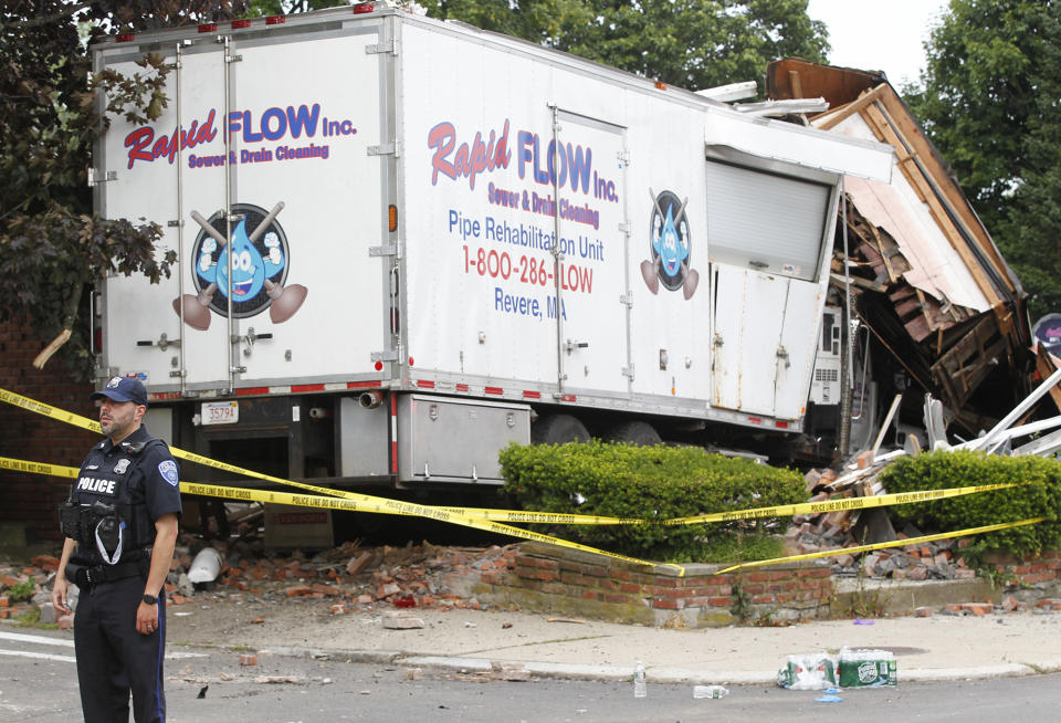 The truck Allen stole and crashed into a home