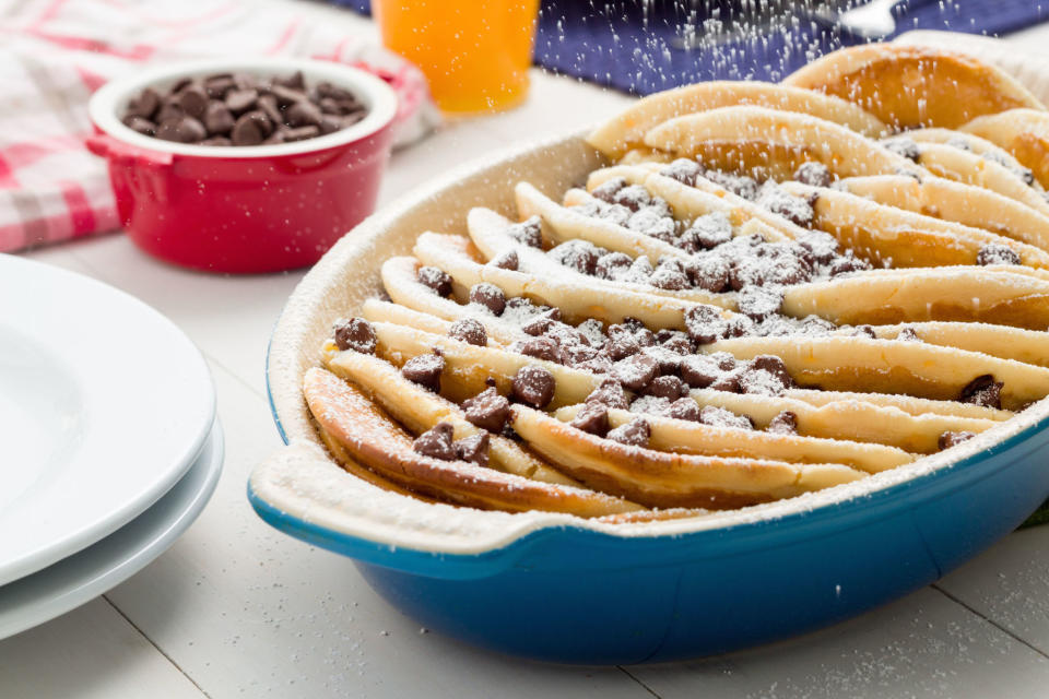 Chocolate Chip Pancake Casserole