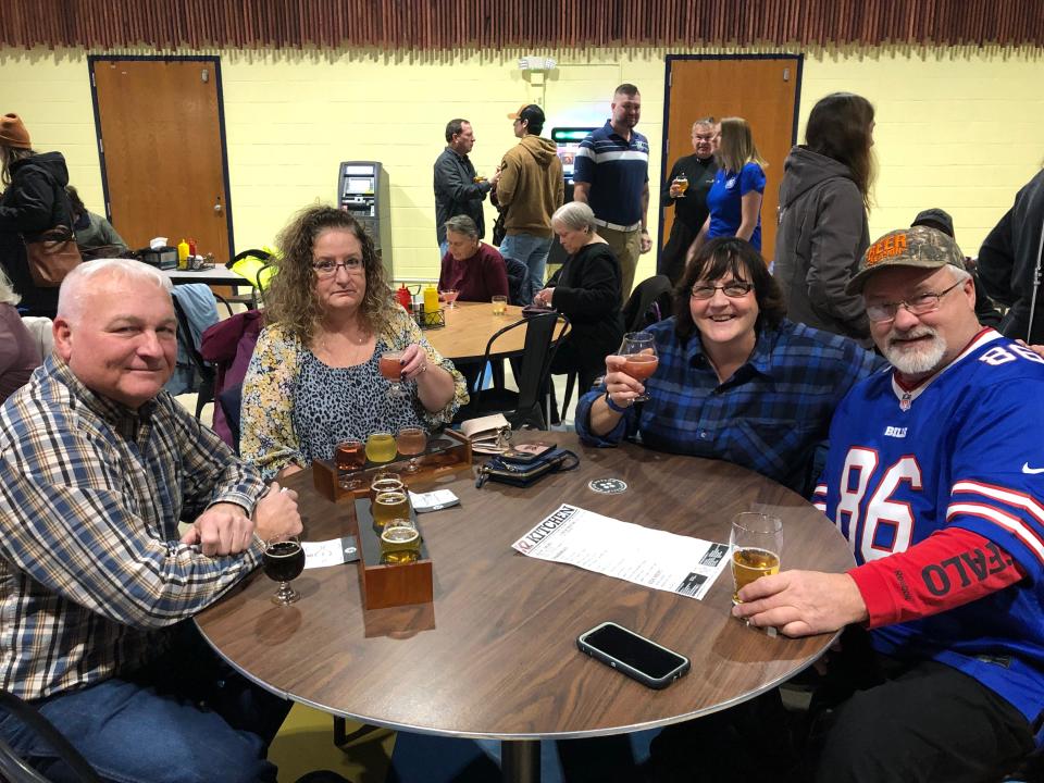 Matt and Brenda Prinsen and Theresa and Ken Grevell sample some of what K2 Brothers Brewing has to offer at its new location in Walworth.