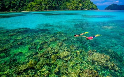 Snorkelling in Mu Ko Surin national park - Credit: Tourism Authority of Thailand