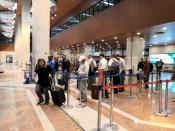 Foreign employees of oil companies, are seen leaving Iraq at the airport of Basra