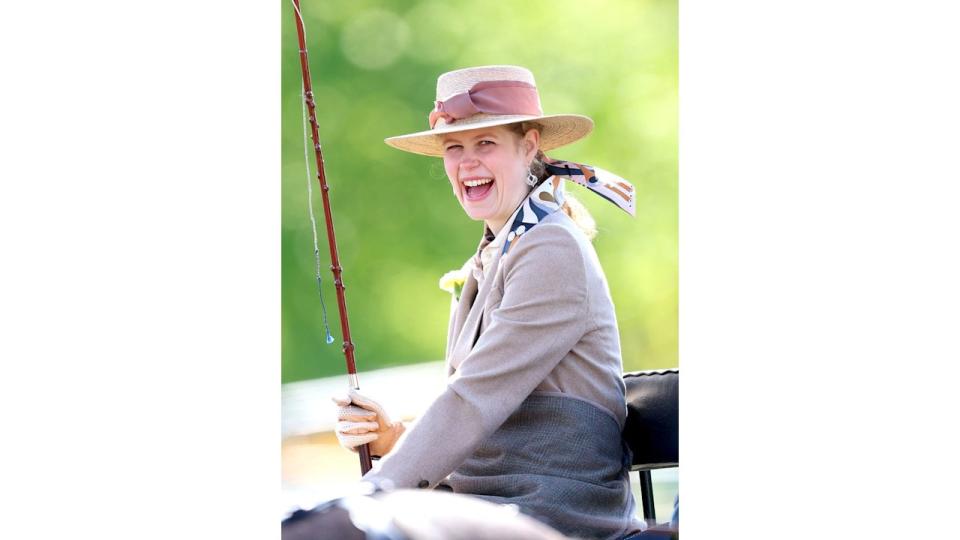 lady louise taking part in carriage driving event 