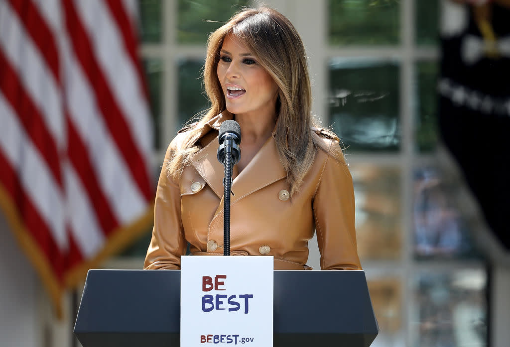 Melania Trump announces her new “Be Best” initiative. (Photo: Getty Images)