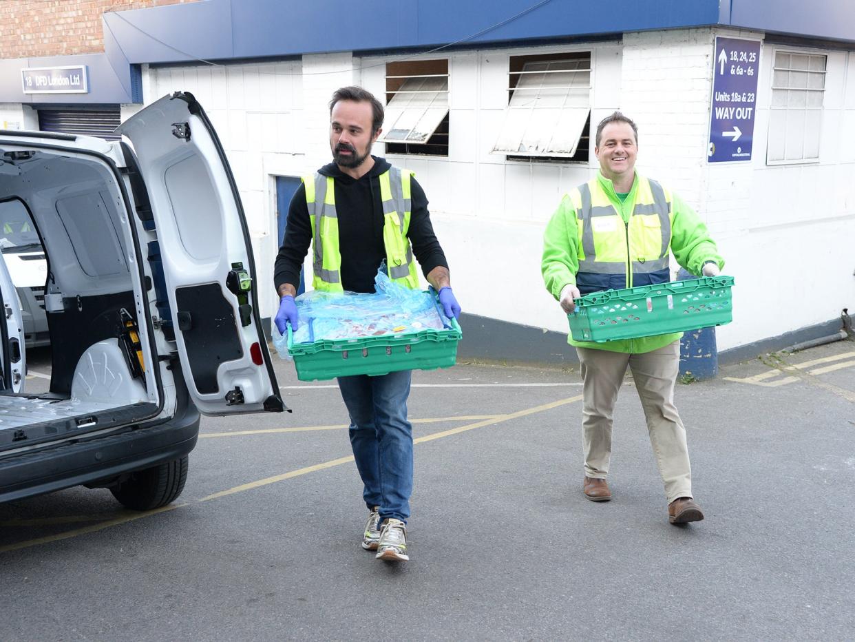 <p>Evgeny Lebedev, pictured delivering food for The Independent’s Help The Hungry campaign, was nominated for a peerage by the prime minister in the summer</p> (Hannah Harley Young)