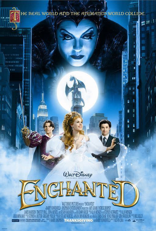 <p><em>Enchanted</em> could have been so bad, but instead if was so good. Amy Adams was perfect in the role of a <a rel="nofollow noopener" href="https://www.womansday.com/life/entertainment/a52314/disney-characters-missing-fingernails-weird/" target="_blank" data-ylk="slk:Disney animated princess;elm:context_link;itc:0;sec:content-canvas" class="link ">Disney animated princess</a> who enters the real world, and no one could have played the evil Queen better than Susan Sarandon. </p><p><a rel="nofollow noopener" href="https://www.amazon.com/dp/B003QSE26Q" target="_blank" data-ylk="slk:WATCH NOW;elm:context_link;itc:0;sec:content-canvas" class="link ">WATCH NOW</a><br></p>