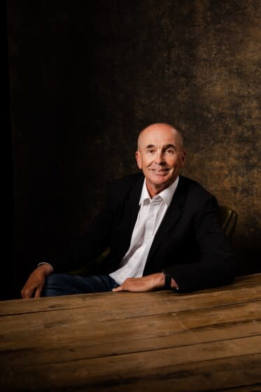 Los Angeles, CA - April 24: Don Winslow, author of "City on Fire CD: A Novel" in the L.A. Times Festival of Books photo studio, at USC, in Los Angeles, CA, Sunday, April 24, 2022. (Jay L. Clendenin / Los Angeles Times)