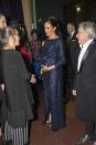 <p>During her pregnancy, the Duchess sparkled in more ways than one, wearing a glimmering midnight blue gown for a Cirque du Soleil premiere.</p>