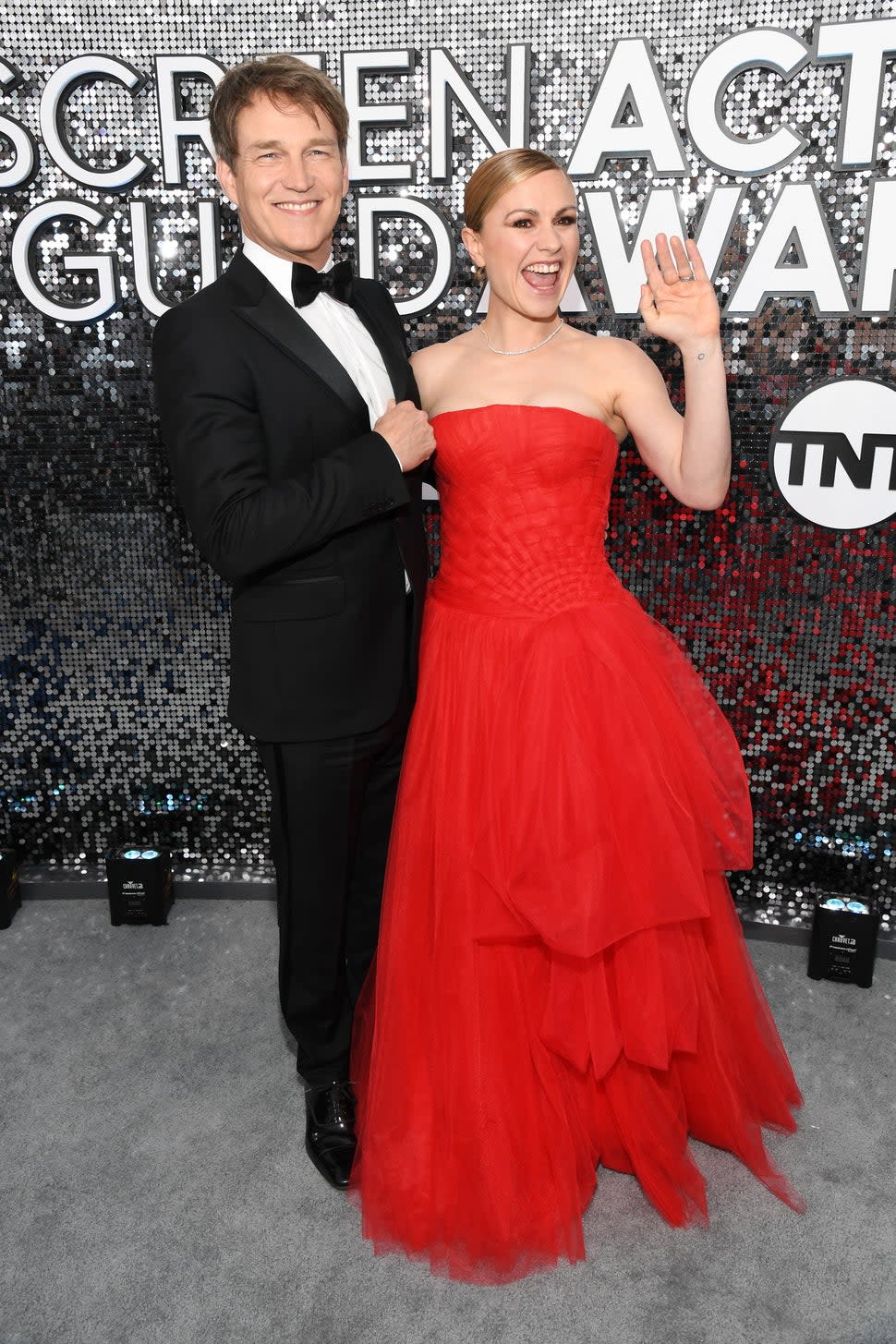 Stephen Moyer and Anna Paquin at 2020 sag awards