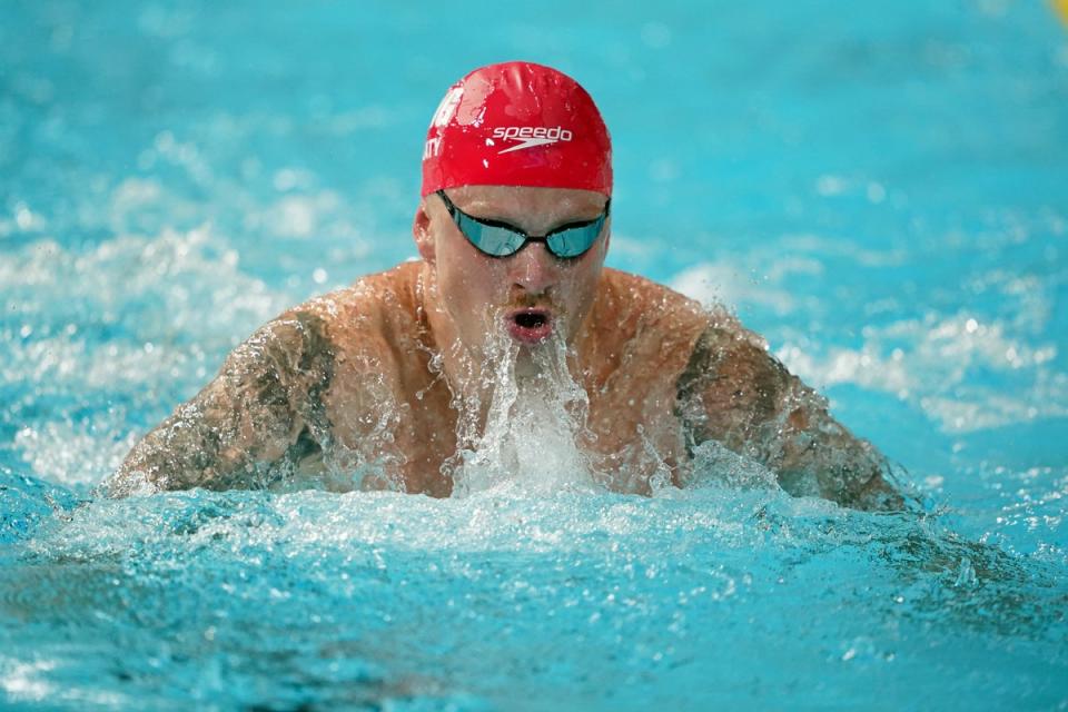 Adam Peaty is targeting a hat-trick of men’s 100m breaststroke titles at the Commonwealth Games (Zac Goodwin/PA) (PA Wire)