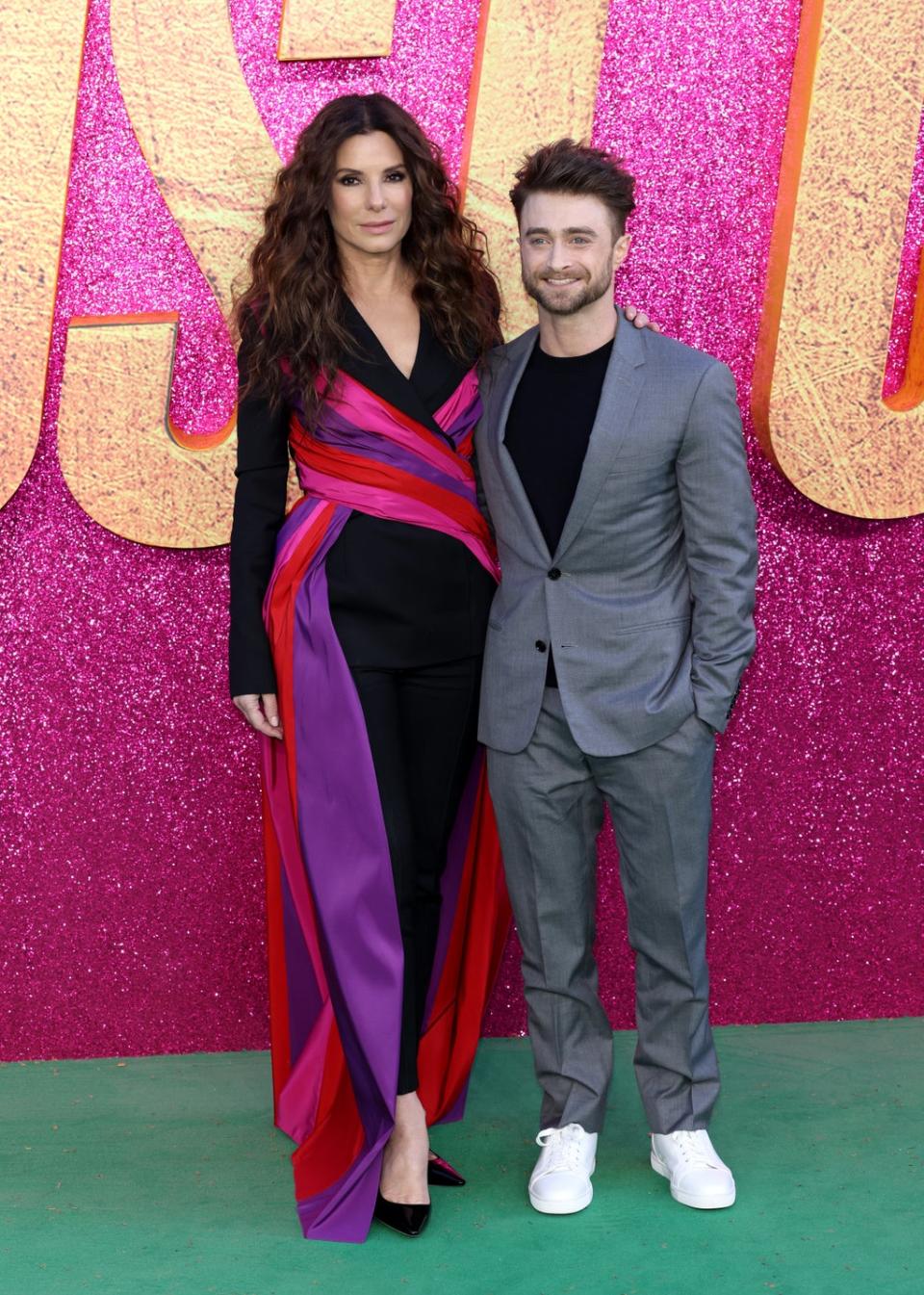 Sandra Bullock with Daniel Radcliffe (Tim P. Whitby/Getty Images)