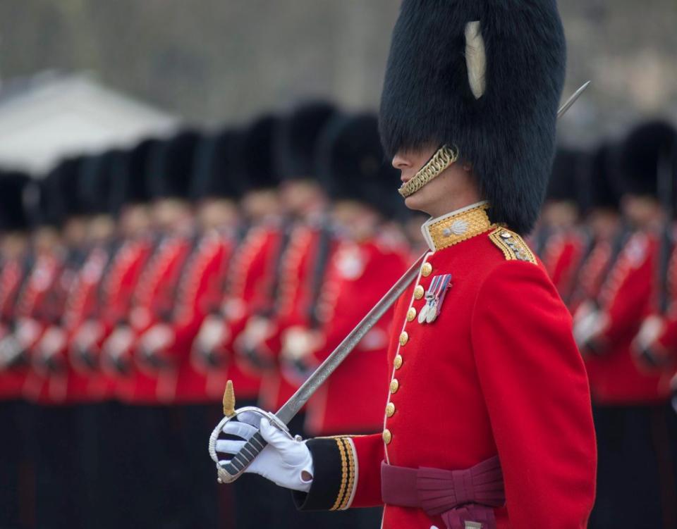 The notoriously stoic royal guards played a Taylor Swift song. EPA