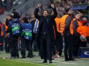 Britain Football Soccer - Bayern Munich v Atletico Madrid - UEFA Champions League Semi Final Second Leg - Allianz Arena, Munich - 3/5/16 Atletico Madrid coach Diego Simeone celebrates after the game Reuters / Michaela Rehle Livepic